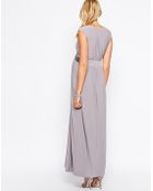 Asos Maternity Maxi Dress With Jewelled Embellished Waist - Lyst