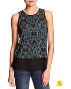 Banana Republic Factory Contrast Hem Top - Lyst