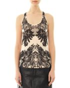McQ by Alexander McQueen Lace Print Cotton Tank - Lyst