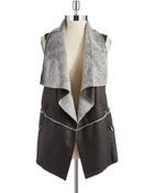 Jones New York Faux Fur Vest - Lyst
