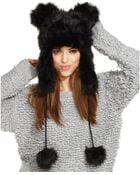 Betsey Johnson Faux Fur Trapper Hat with Ears - Lyst