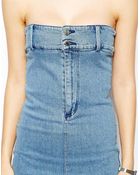 Cheap Monday Denim Bandeau Dress - Lyst