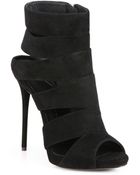 Giuseppe Zanotti Strappy Cutout Suede Sandals - Lyst