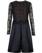 Ted Baker Floral Lace Bodice Dress - Lyst