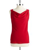 Anne Klein Cowl Neck Blouse - Lyst