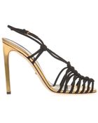 Gucci Angelique Suede and Leather Sandals - Lyst