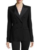 ESCADA Double-Breasted Long Lined Jacket - Lyst