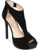 Jessica Simpson Carideo T-Strap Platform Pumps - Lyst