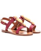 Valentino Scarab-Embellished Leather Sandals - Lyst