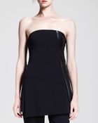 Reed Krakoff Strapless Leather-Panel Tunic - Lyst