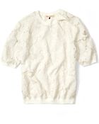 Rebecca Taylor Embroidered Floral Short Sleeve Top - Lyst