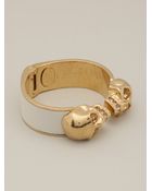 Alexander McQueen Twin Skull Bracelet - Lyst