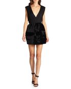Alice + Olivia Riva Stretch-Silk Jacquard Pouf Dress - Lyst
