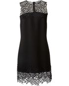 Christopher Kane Black Wool Crepe Dress - Lyst