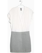Mango Contrast-Bodice Dress - Lyst