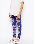 Asos Maternity Peg Pant in Floral Print - Lyst