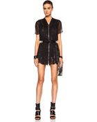 McQ by Alexander McQueen Shirred Silk Chiffon Zip Dress - Lyst