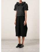 Comme Des Garçons Knitted Ruffled Top Trapeze Bottom Dress - Lyst