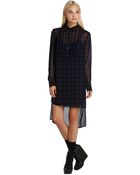 BCBGeneration Chiffon Overlay High Low Dress - Lyst