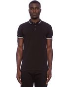 Marc By Marc Jacobs Striped Collar Polo - Lyst