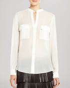 BCBGMAXAZRIA Top - Anderson Silk Cargo Pocket - Lyst
