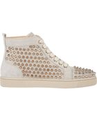 Christian Louboutin Spiked Louis Woman Flat Sneakers - Lyst