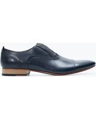 Zara Navy Leather Lace-Up Shoes - Lyst