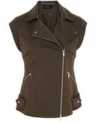 Karen Millen Luxe Long Line Gilet - Lyst
