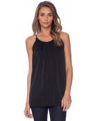 Milly Pleated Tank - Lyst
