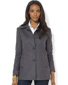 Lauren by Ralph Lauren Wool-Blend Barn Jacket - Lyst