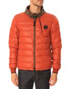 C P Company Down Jacket Quilted Lined Red - Lyst