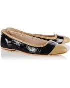 Bloch Manuela Contrast-Trim Patent-Leather Ballet Flats - Lyst