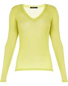 BCBGMAXAZRIA Jan V-Neck Long-Sleeve Top - Lyst