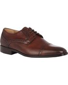 Barneys New York Perforated Cap-Toe Bluchers - Lyst