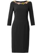 Dolce & Gabbana Crystal-Embellished Cady Dress - Lyst