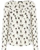 Oasis Frill Front Balloon Shirt - Lyst
