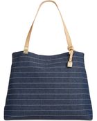 Tommy Hilfiger Th Hinge Stitched Denim Tote - Lyst