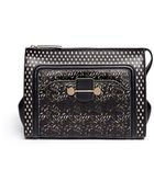 Jason Wu Daphne 2 Floral Laser Cut Leather Clutch - Lyst