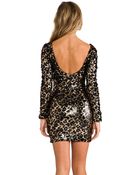 Dress the Population Lola Long Sleeve Sequin Dress - Lyst