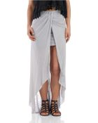 Free People Asymmetrical Maxi Drape Skirt - Lyst
