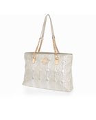 River Island Silver Quilted Chain Strap Tote Bag - Lyst