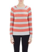 Barneys New York Basketweave-Stitch Block Stripe Sweater - Lyst