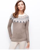 Ann Taylor Petite Fair Isle Tunic Sweater - Lyst