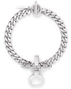 Givenchy 'Obsedia' Pearl Strass Curb Chain Necklace - Lyst
