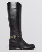 Ferragamo Flat Riding Boots - Nando - Lyst