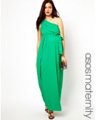 Asos Maternity Exclusive One Shoulder Maxi Dress - Lyst