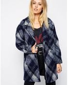 Pepe Jeans Wool Checked Coat - Lyst