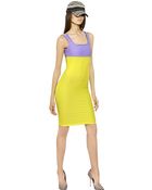 Fausto Puglisi Two Tone Lycra Jersey Dress - Lyst