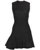 Victoria Beckham Silk and Woolblend Crepe Minidress - Lyst