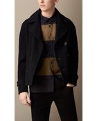 Burberry Box-Fit Technical Wool Pea Coat - Lyst